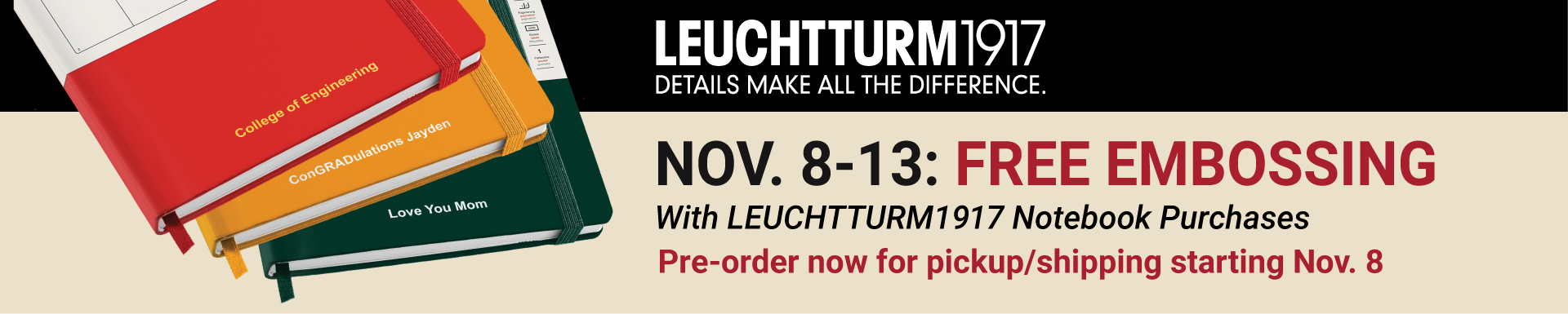 Pre-order for FREE Embossing - leuchtturm1917